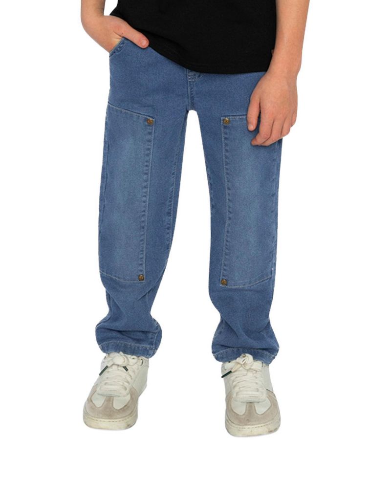 Little and Big Boy (6-12) French Terry Denim Pants