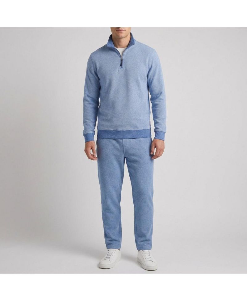 Men's Bobby Stripe Fleece Quarter Zip Sweater