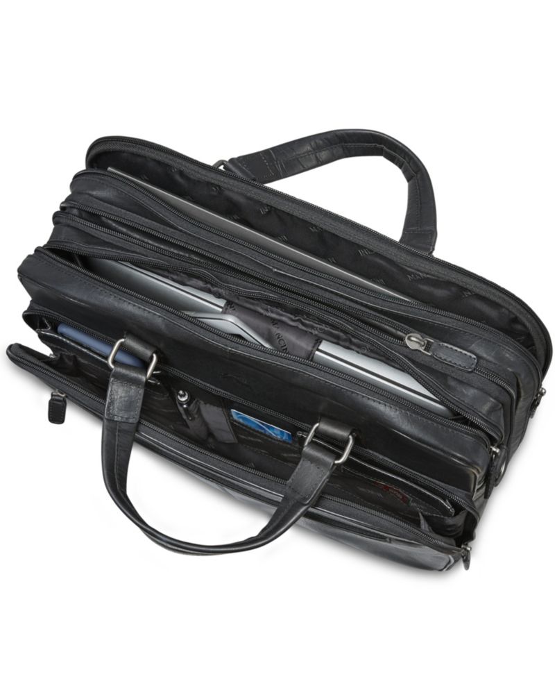 Buffalo Collection Expandable Double Compartment Laptop/ Tablet Briefcase