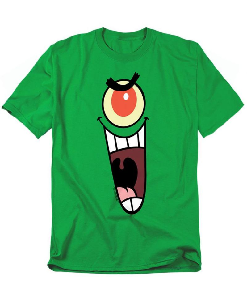 Men's Plankton Sinister Face Graphic Classic-Fit T-Shirt