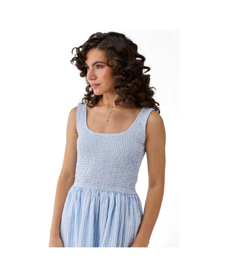 Women's Smocked Tencel Short Dress