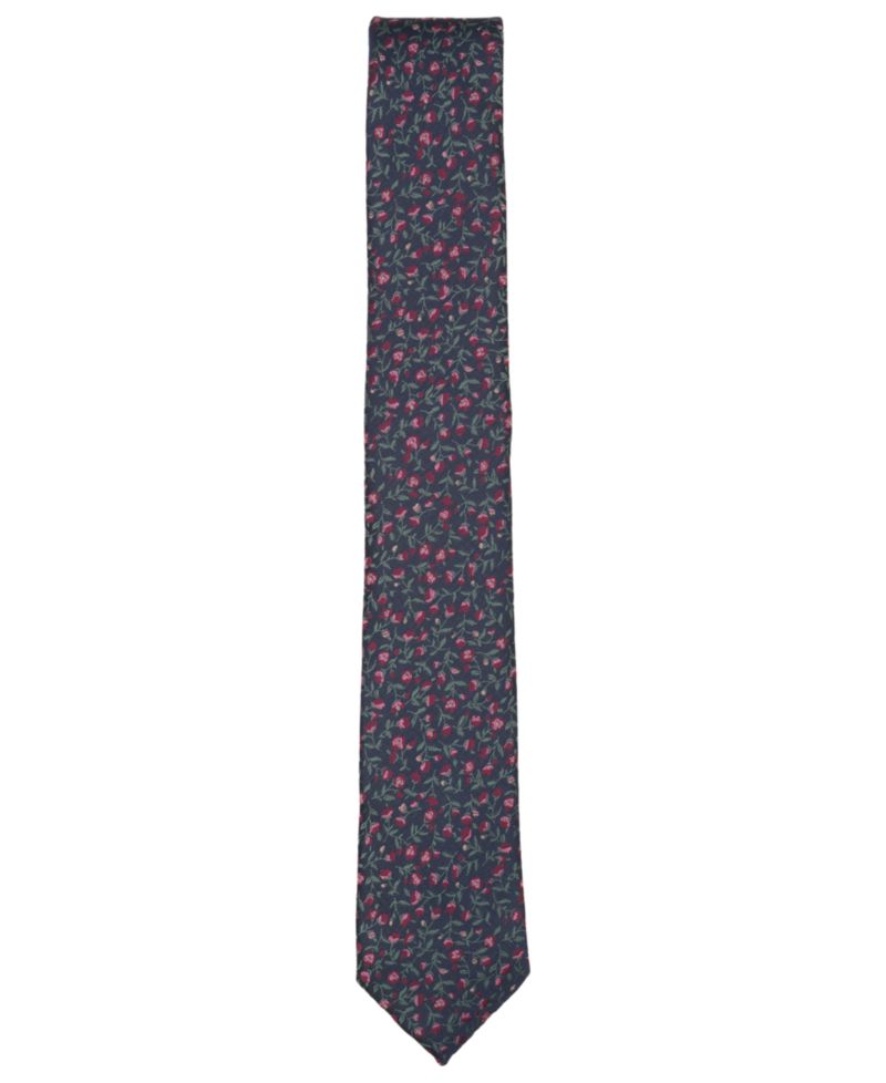Men's Floral-Print Skinny Tie