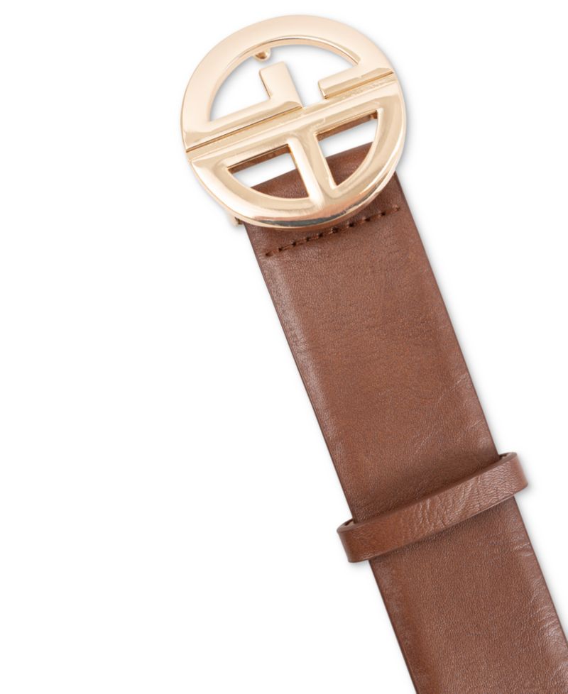 Women's Signature-Buckle Panel Belt