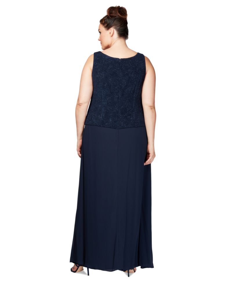 Plus Size Glitter Jacket & A-Line Dress