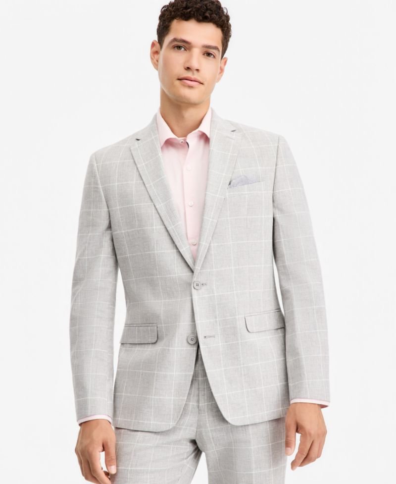 Men's Slim-Fit Linen-Blend Suit Separates