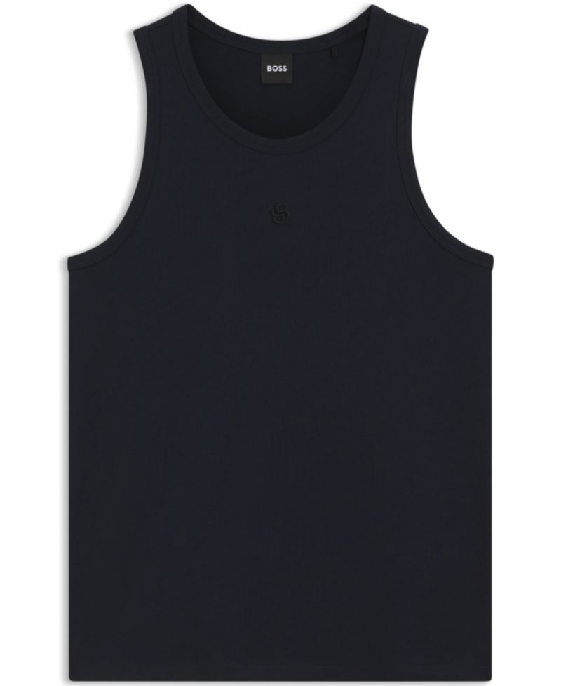 BOSS by Women's Slim-Fit Crewneck Cotton-Modal Blend Tank Top
