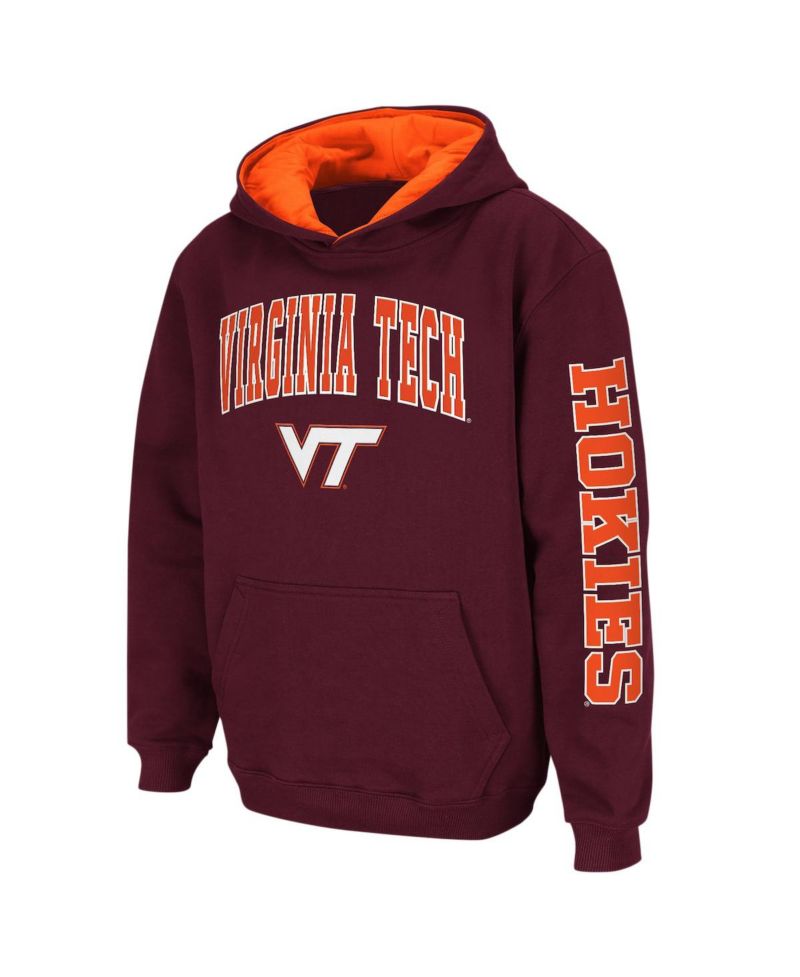 Big Boys Maroon Virginia Tech Hokies 2-Hit Team Pullover Hoodie