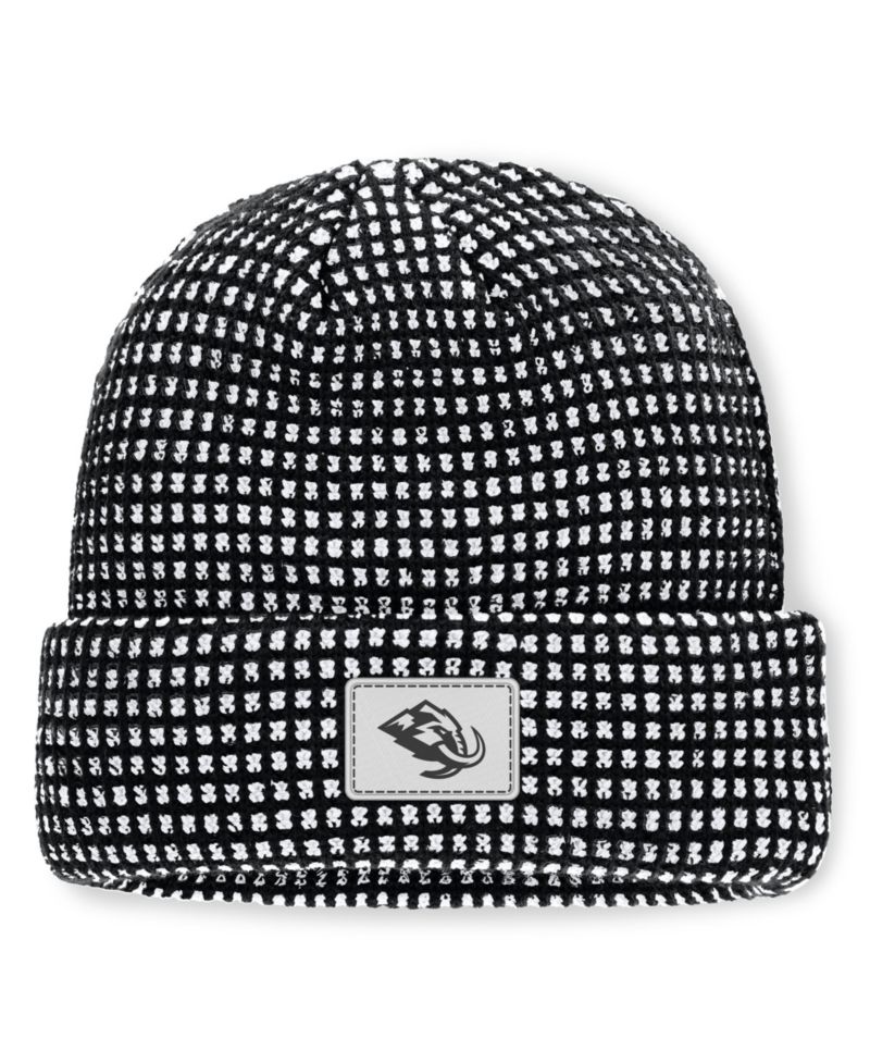 Men's Black Utah Mammoth Fundamental Scheme Ribbed Cuffed Knit Hat