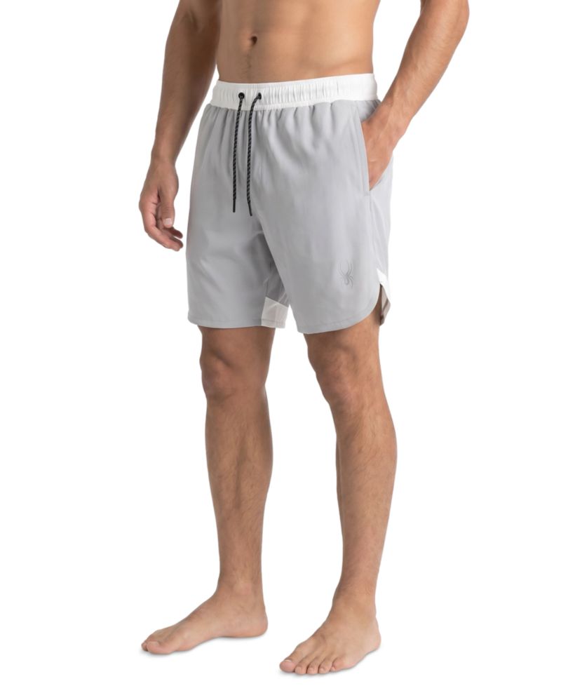 Men's Color-Block Scallop 7.5" Volley Swimsuit