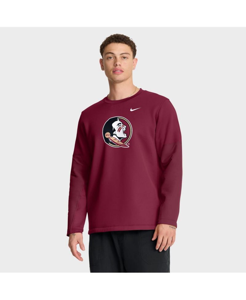 Men's Garnet Florida State Seminoles 2025 Sideline Coach Performance Long Sleeve T-Shirt