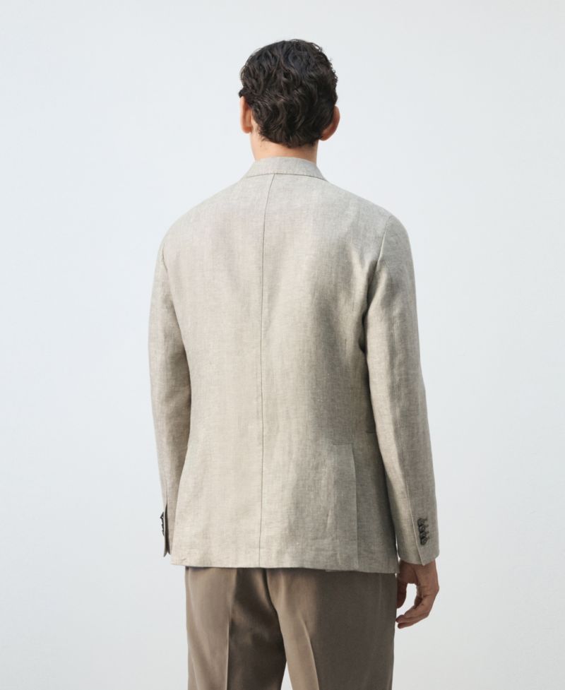 Men's Slim-Fit Linen Blazer