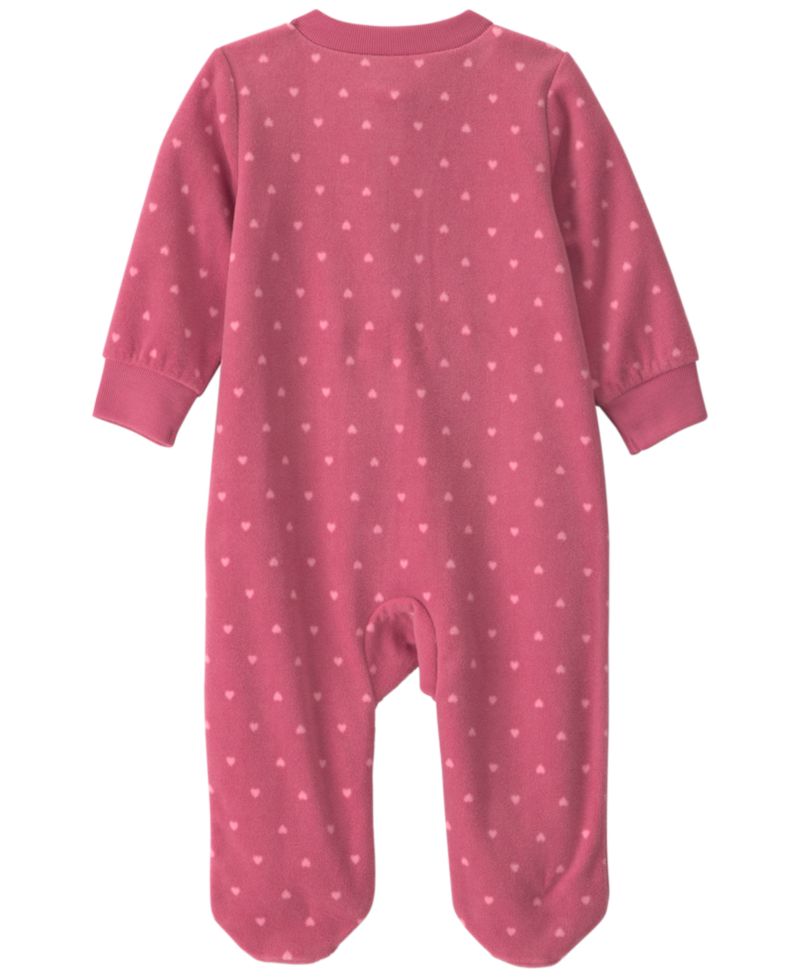 Baby Girls' Heart Fleece 2-Way Zip Sleep & Play