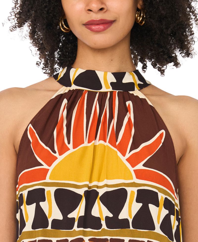 Women's Halter High-Neck Maxi Dress