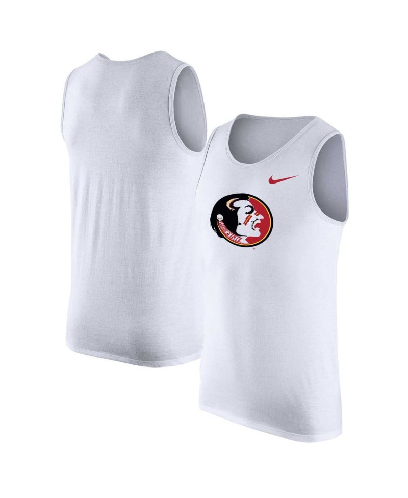 Men's White Florida State Seminoles Vintage-like Logo Performance Tank Top