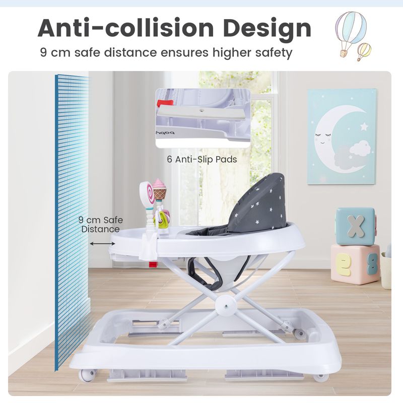 Baby Adjustable-Height Foldable Walker