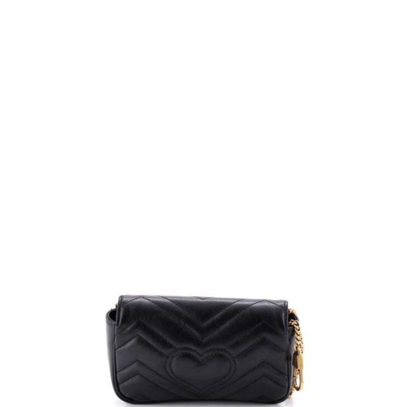 Super Mini GG Marmont Flap Bag Matelasse Leather