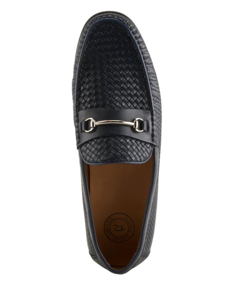 Men's Deckard Woven Leather Round Toe Loafers