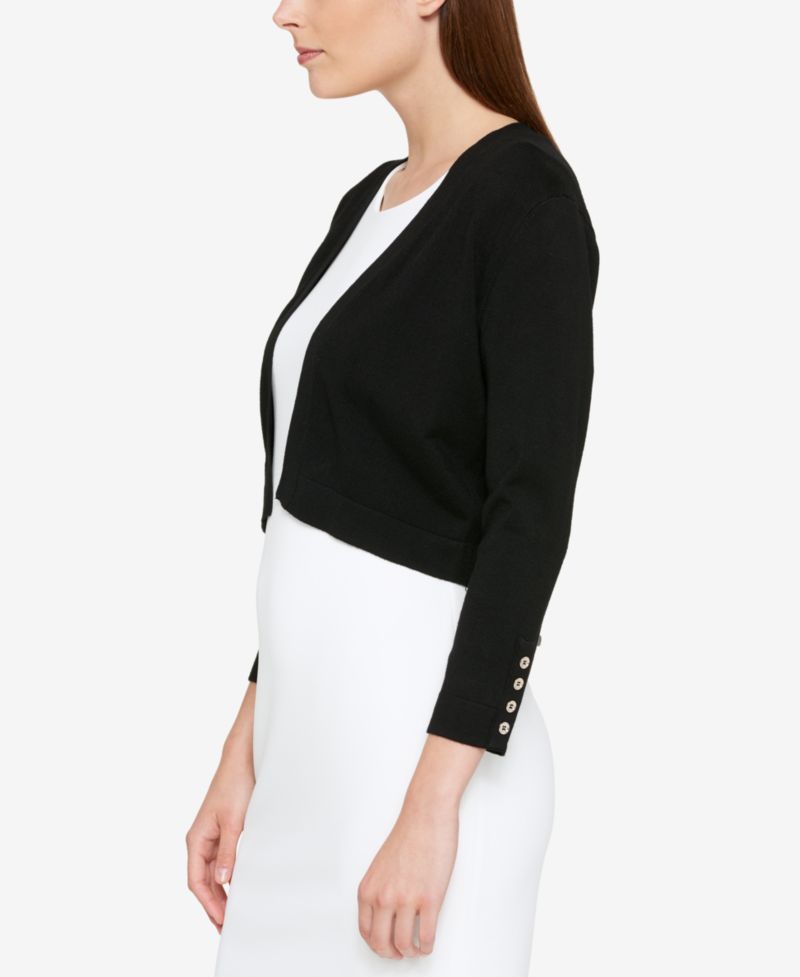 Women's Button Sleeve 3/4 Sleeve Cardigan