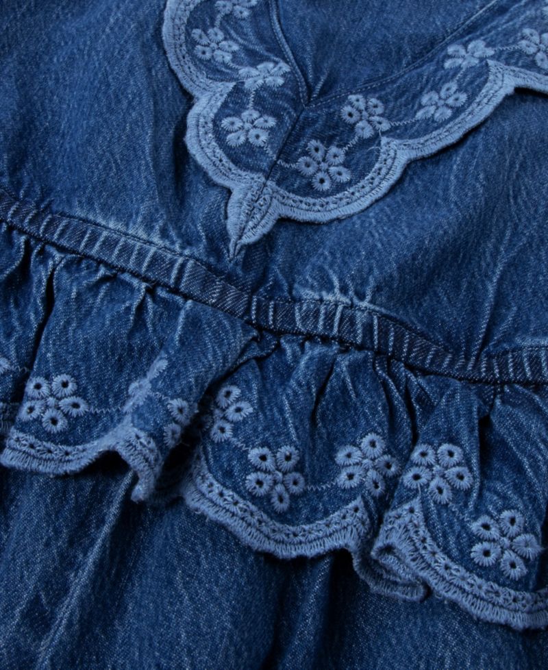 Girls' 5-16 Sleeveless Denim Jumper