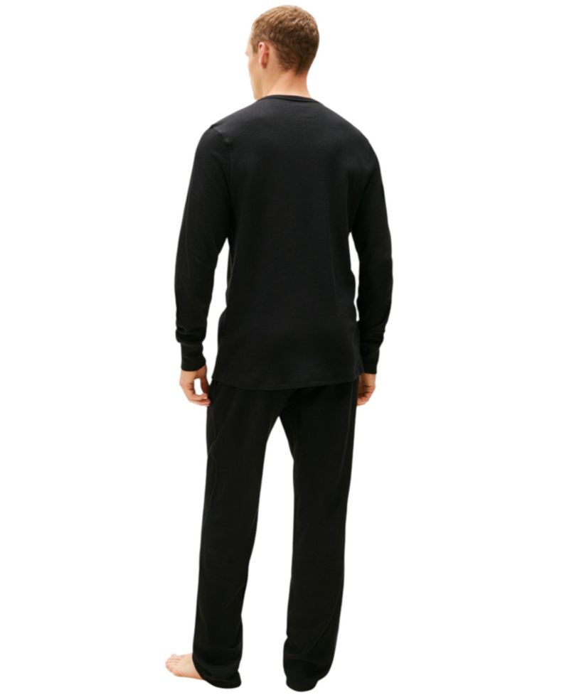 Men's Core Flag Long-Sleeve Crewneck Cotton Pajama T-Shirt