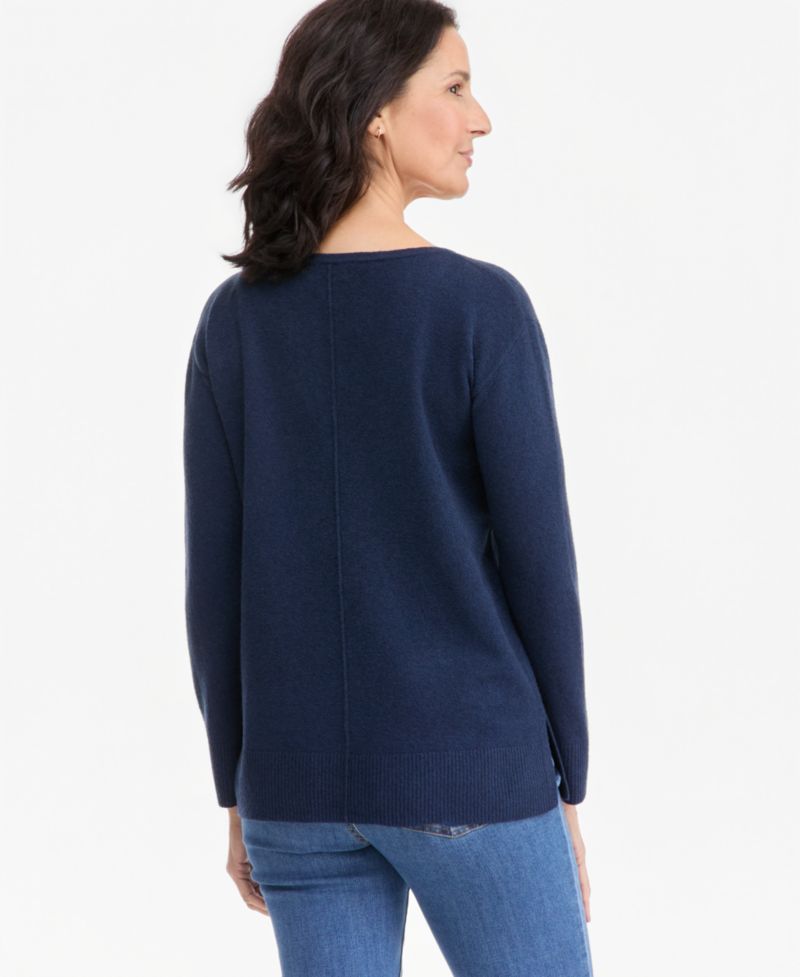Plus Luxsoft Seamfront Boatneck Tunic Sweater
