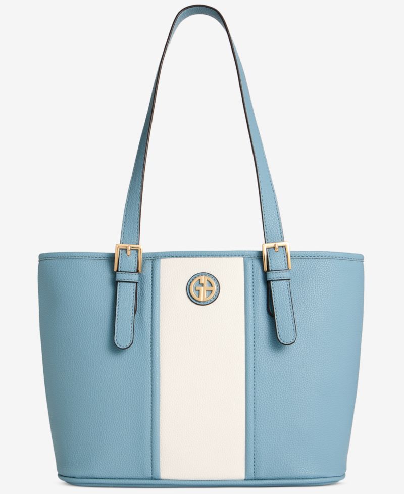 Vertical Colorblock Tulip Tote