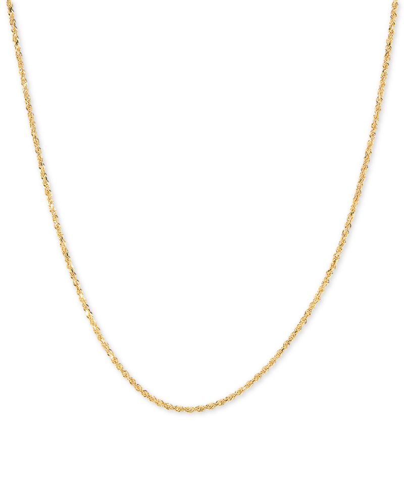 Glitter Rope 18" Chain Necklace (1-5/8mm) in 14k Gold