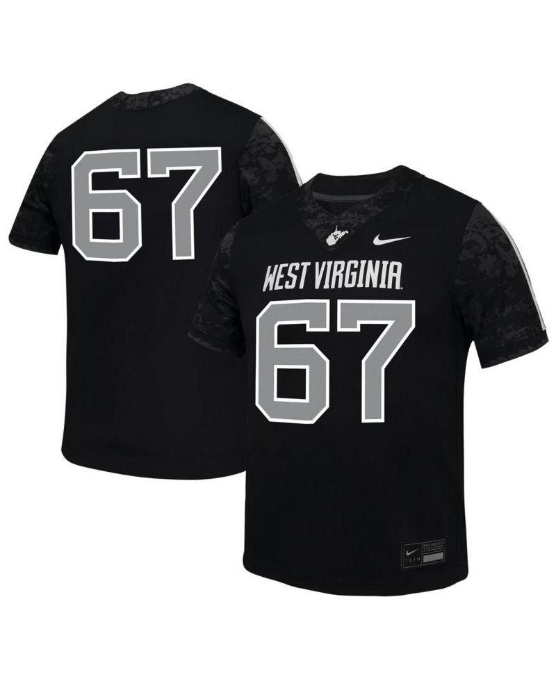 Big Boys and Girls 67 Black West Virginia Mountaineers Untouchable Replica Game Jersey