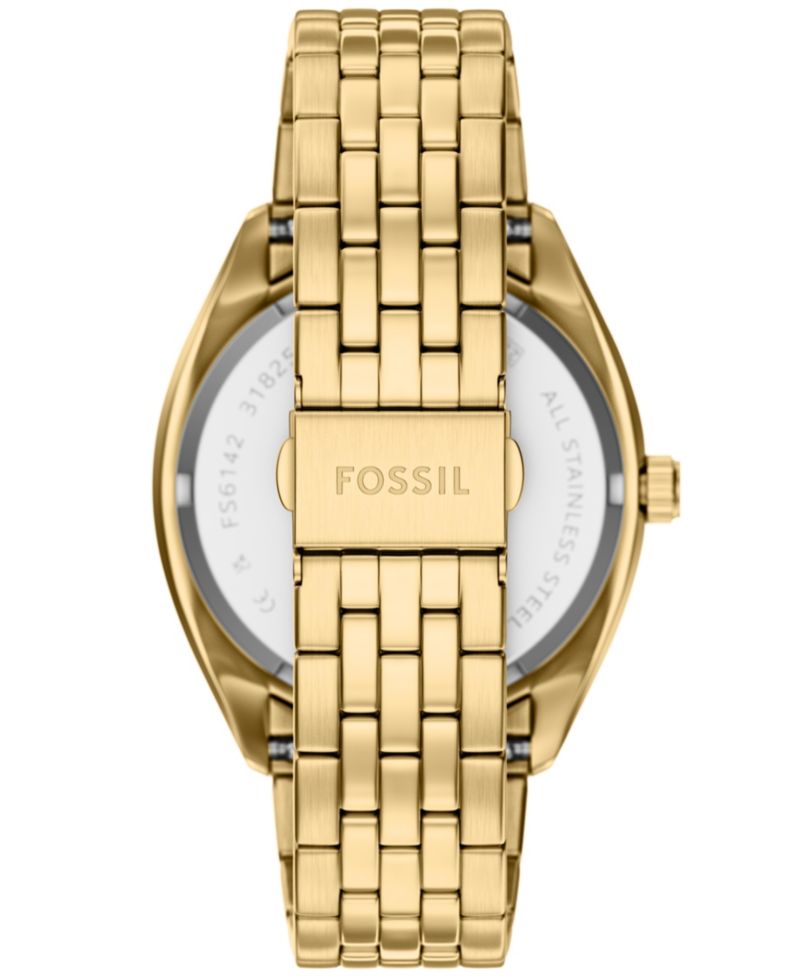 Men's Campbell Three-Hand Day-Date Gold-Tone Stainless Steel Watch, 42mm