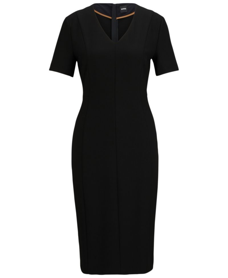 BOSS by Women's Slim-Fit Full Rear Zip Dress