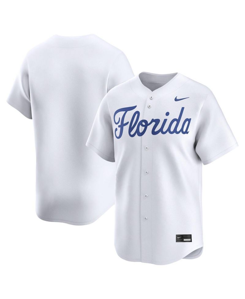 Men's White Florida Gators College Limited Baseball Jersey