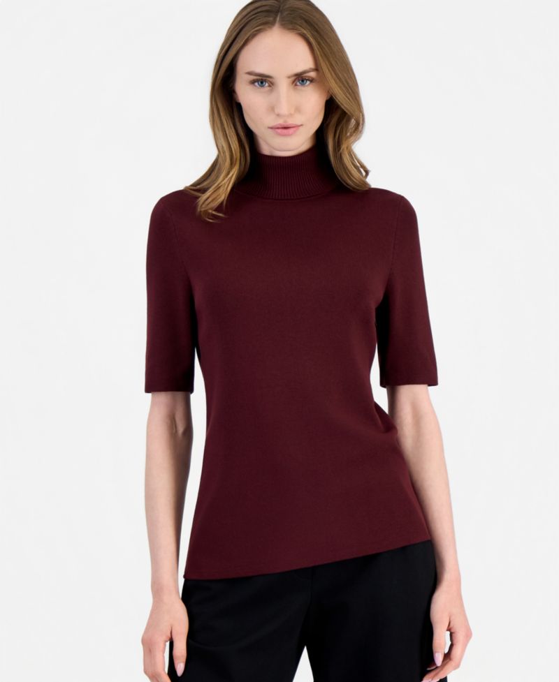 Women's Half-Sleeve Turtleneck Sweater