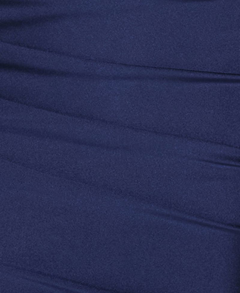 Juniors' Sleeveless Cowl Neck Shiny Knit Gown