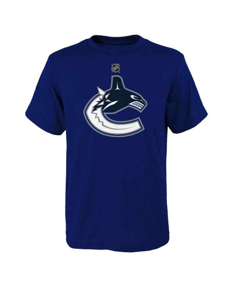 Big Boys and Girls Blue Vancouver Canucks Primary Logo T-Shirt