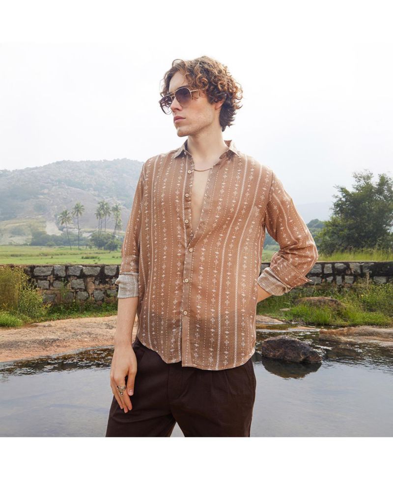 Men's Ethnic Imprint Shirt