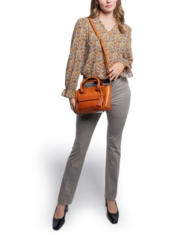 Pansy Small Leather Satchel Bag