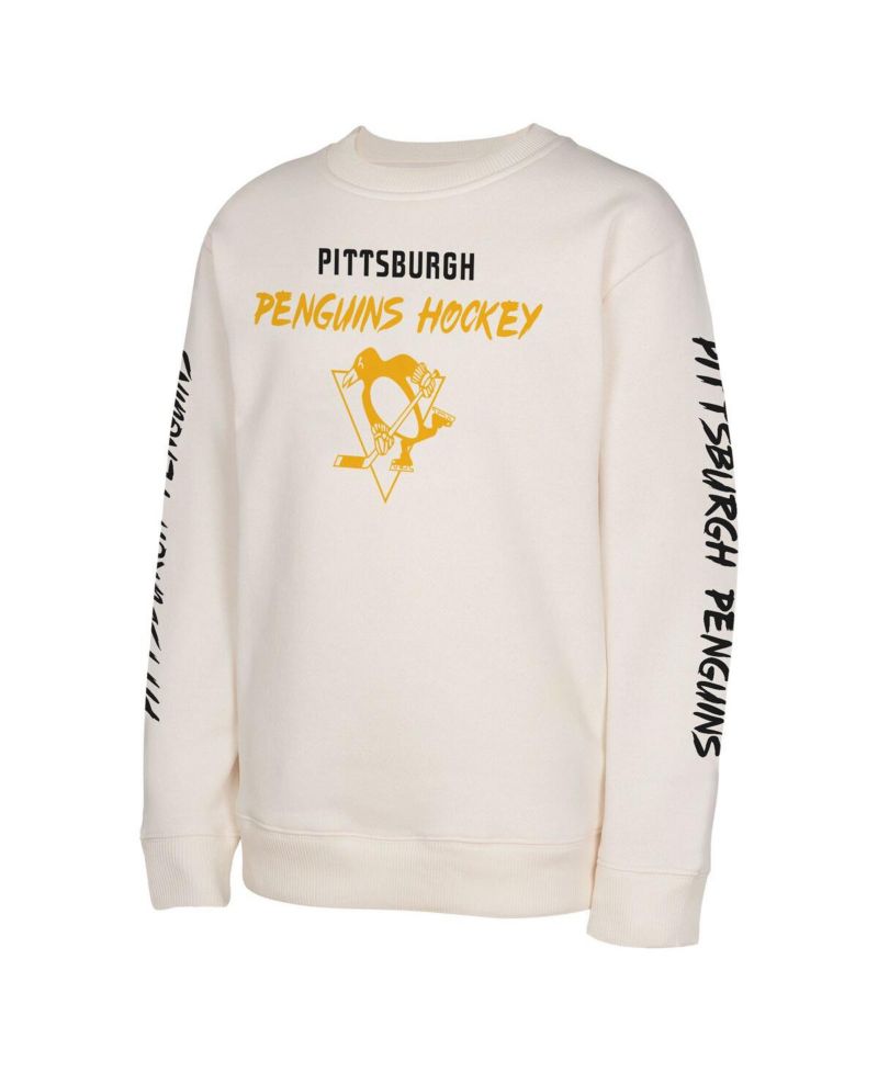 Big Boys and Girls Cream Pittsburgh Penguins Star Power Pullover Sweatshirt