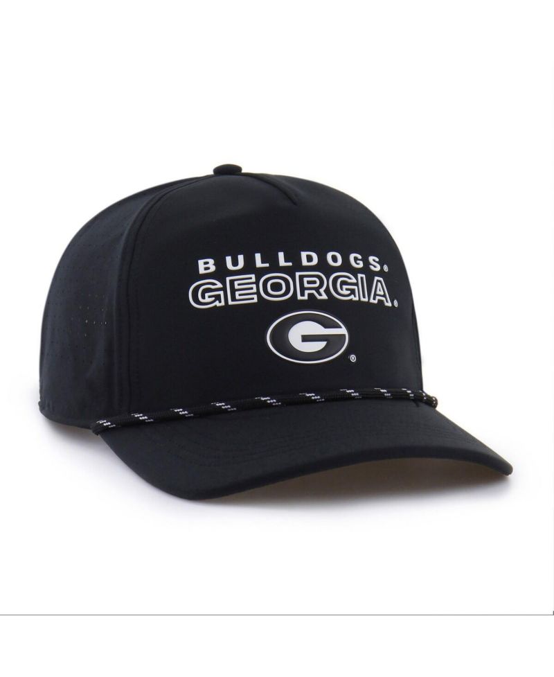 Men's Black Georgia Bulldogs Forward Vent Hitch Rope Adjustable Hat