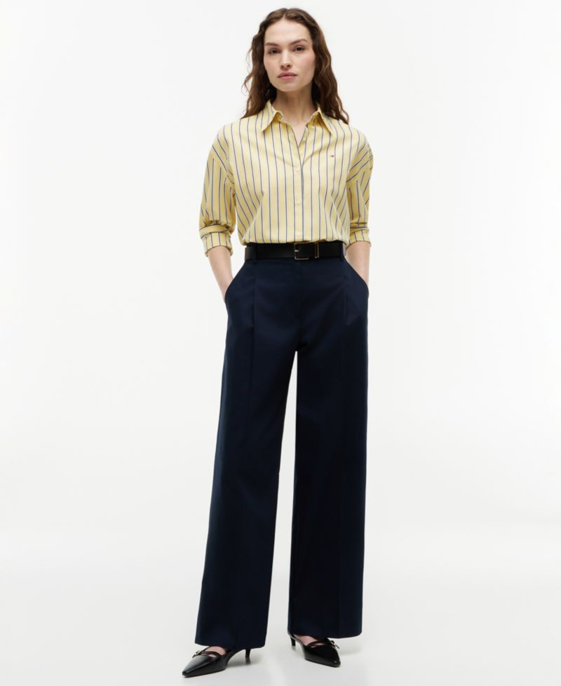 Women's Boxy Long-Sleeve Cotton Shirt