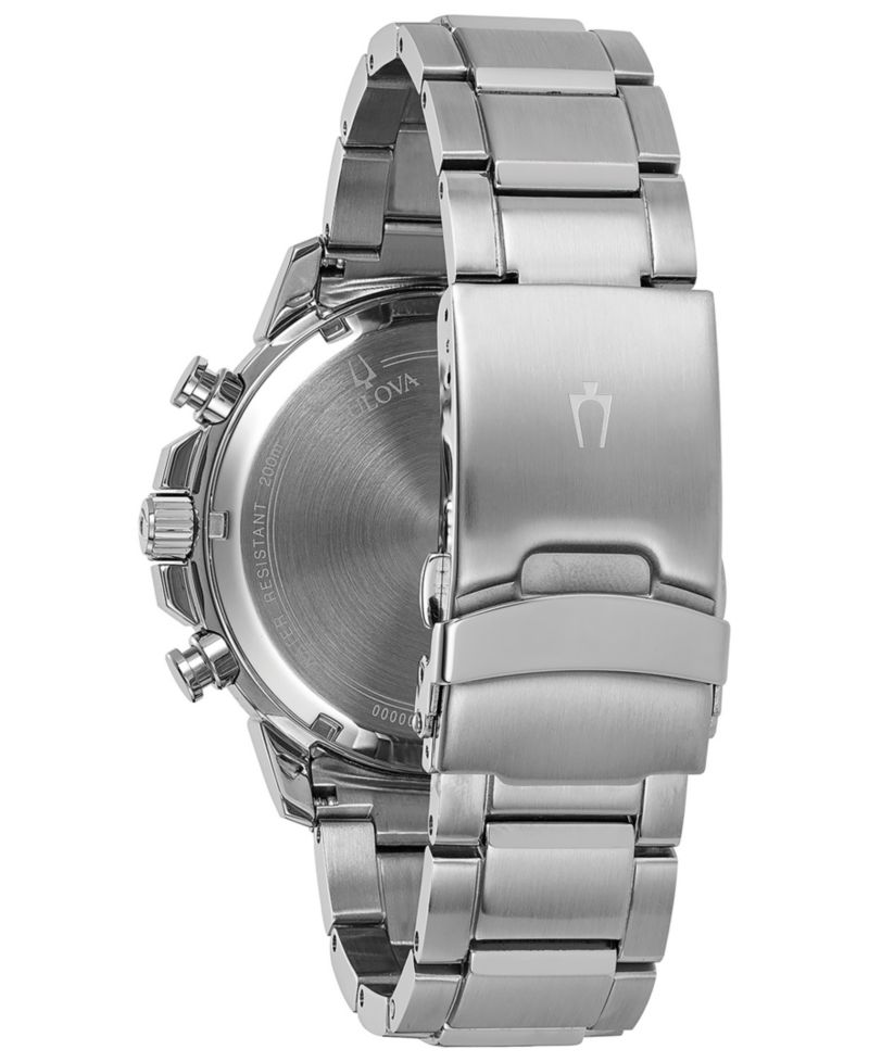 Men's Chronograph Marine Star Stainless Steel Bracelet Watch 45mm