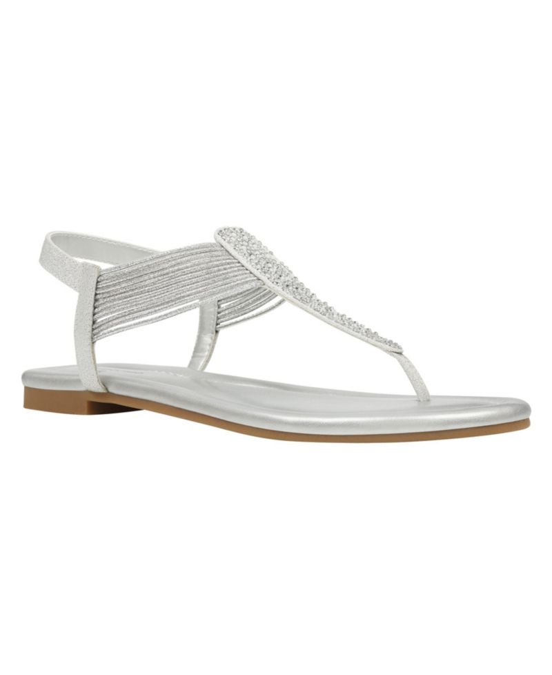 Women's Kayte Embellished T-Strap Flat Sandals