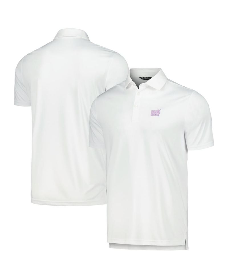 Men's White NHL 2023 Hockey Fights Cancer Core Logo Polo