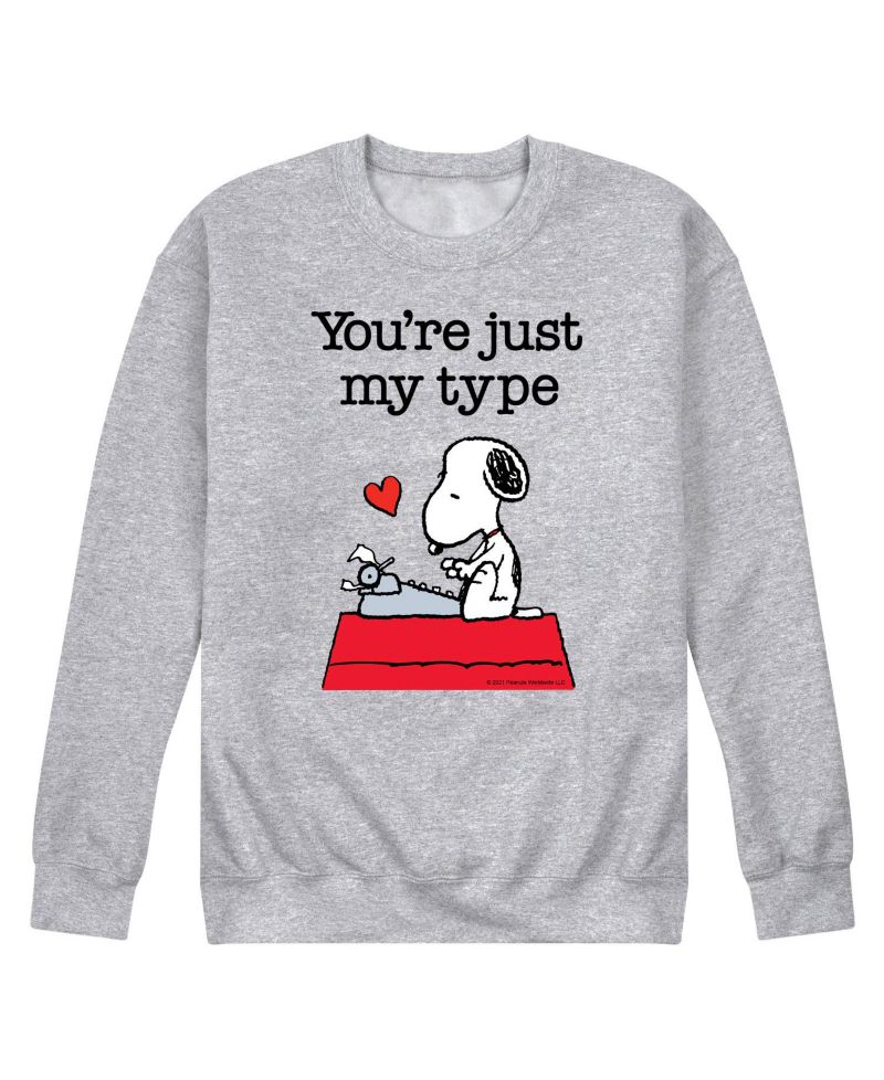 Men's Peanuts Just My Type Fleece Sweatshirt