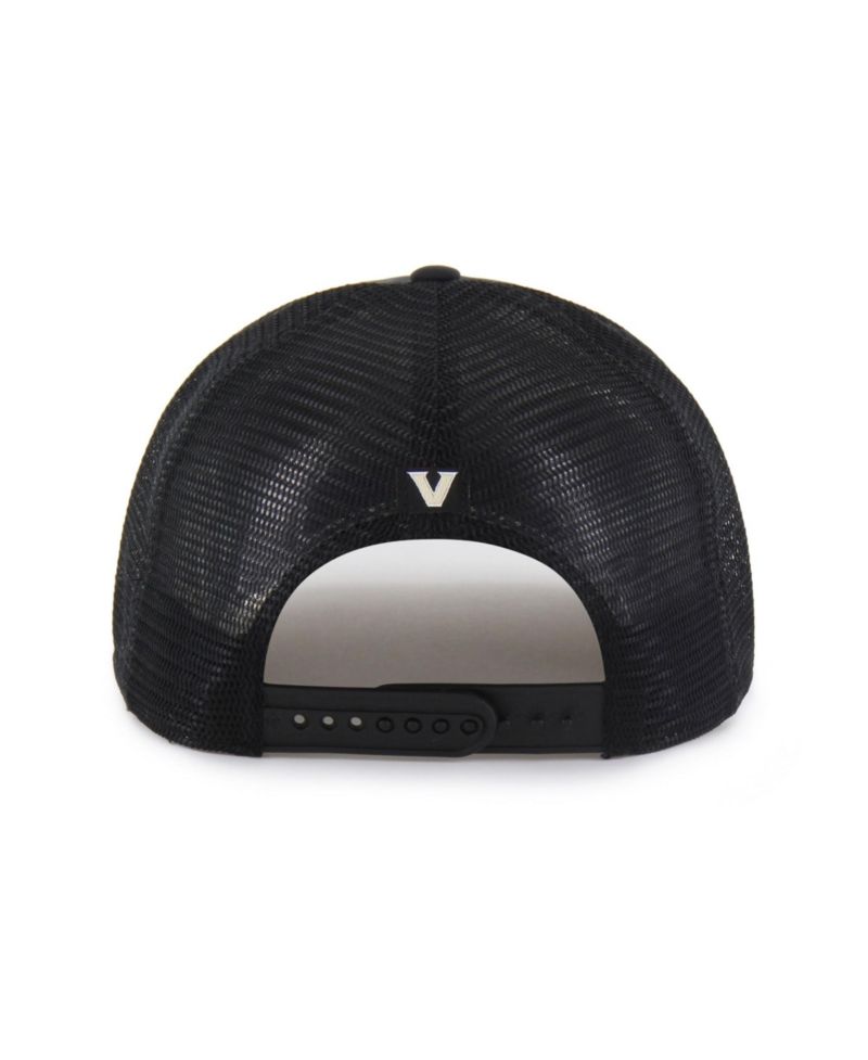 Men's and Women's '47 Black Vanderbilt Commodores brrr&deg; Condor Mesh Hitch Adjustable Hat