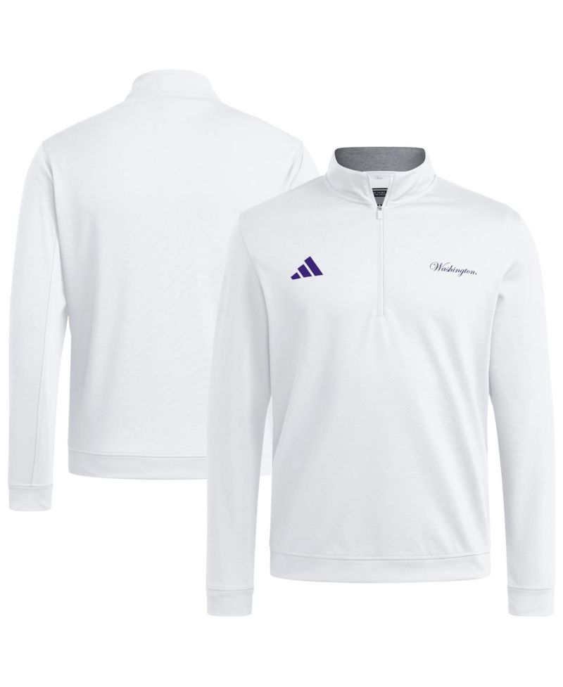 Men's White Washington Huskies Elevated Quarter-Zip Jacket