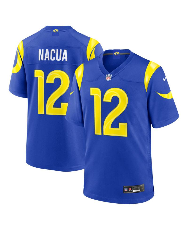 Men's Puka Nacua Royal Los Angeles Rams Team Game Player Jersey