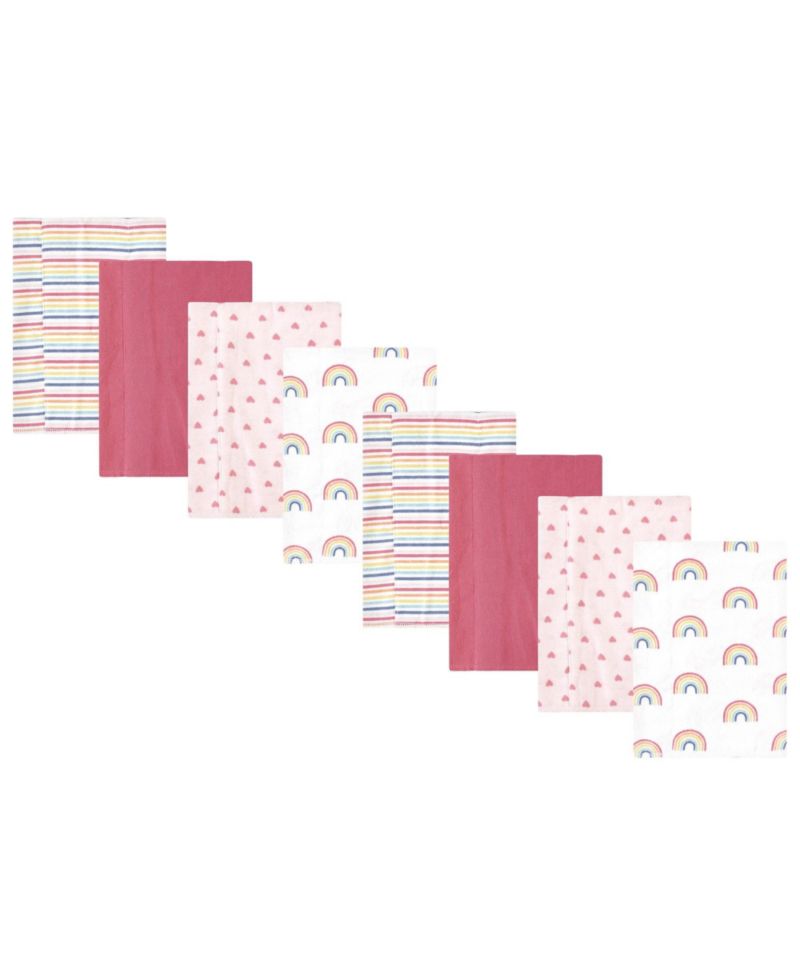 Girls Cotton Poly Flannel Burp Cloths Multipack