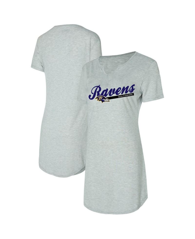 Women's Gray Baltimore Ravens Petition Knit Nightshirt