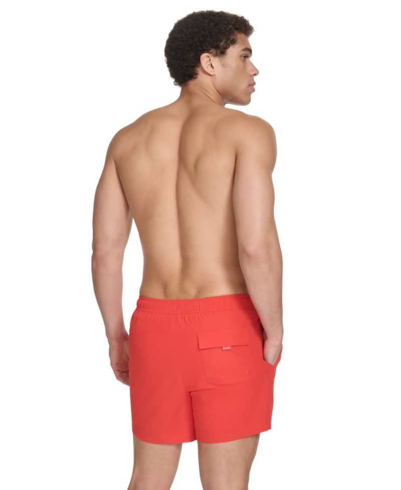 Men's Core Euro Regular-Fit Quick-Dry 5" Swim Trunks with Compression Short Liner