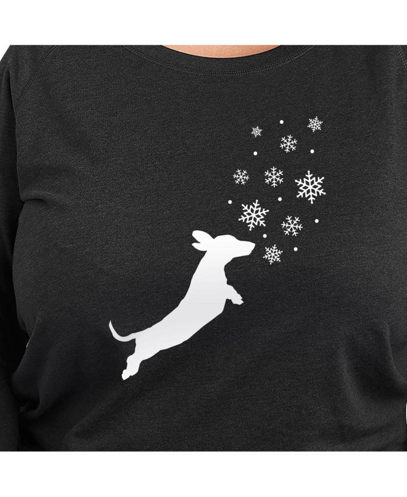 Dachshund Snow Plus Size Graphic Pullover